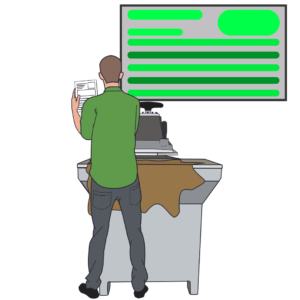 Balancim com couro, homem e dashboard 3